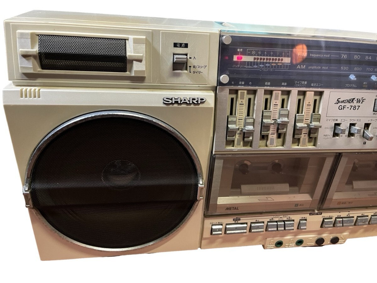 SHARP ダブル ラジカセ GF-787 オーディオ機器 昭和レトロ ラジオ FM
