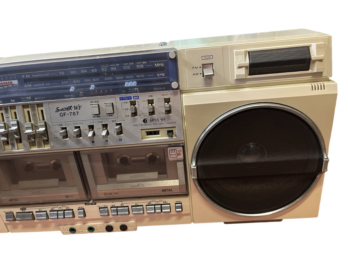 SHARP ダブル ラジカセ GF-787 オーディオ機器 昭和レトロ ラジオ FM