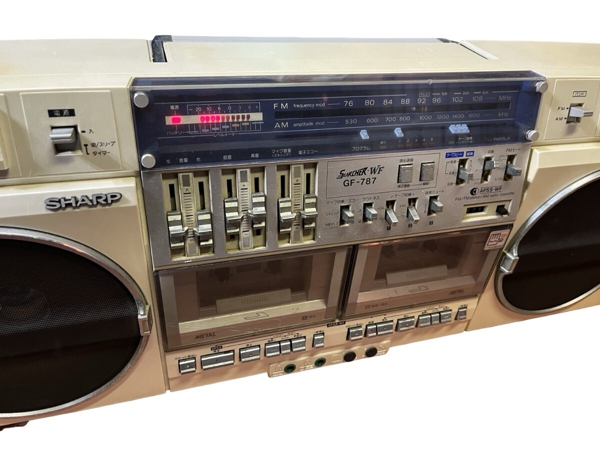 SHARP ダブル ラジカセ GF-787 オーディオ機器 昭和レトロ ラジオ FM