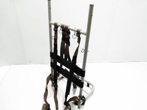 □アルミ製 背負子 アウトドア キャンプ 縦約68cm×横約33cm×奥行約25cm 0218-35 @140□