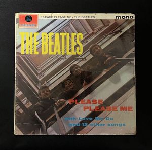 56位 Gold Parlophone 英原盤 The Beatles Please Please Me Mono PMC1202 片面深溝 1T/1H ビ