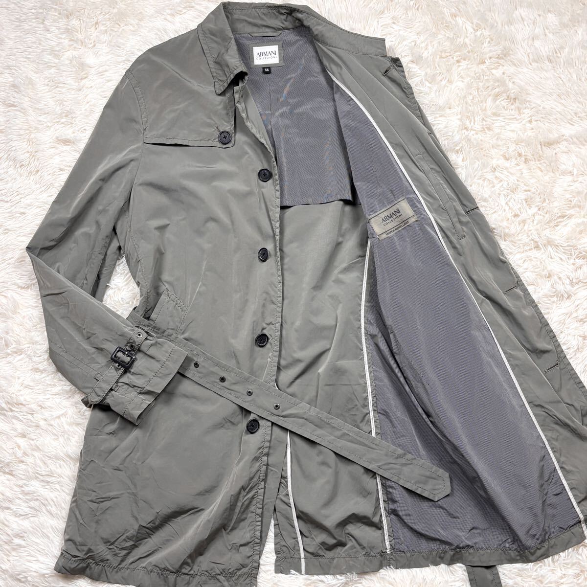 希少4XL ARMANI COLLEZIONI アルマーニコレツィオーニ ステンカラー
