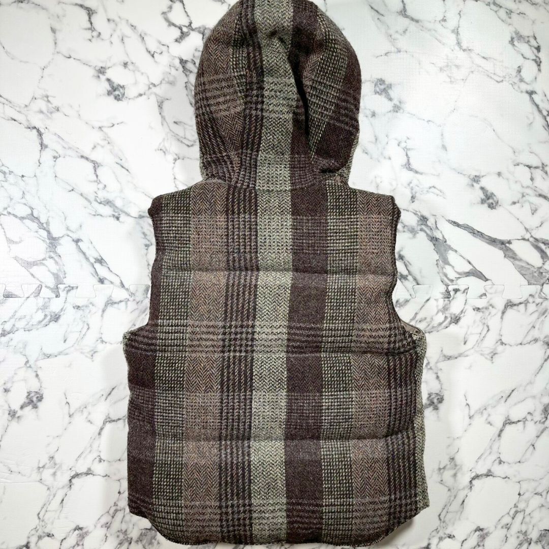極美品/100周年タグ○Harris Tweed ハリスツイード ダウン ベスト