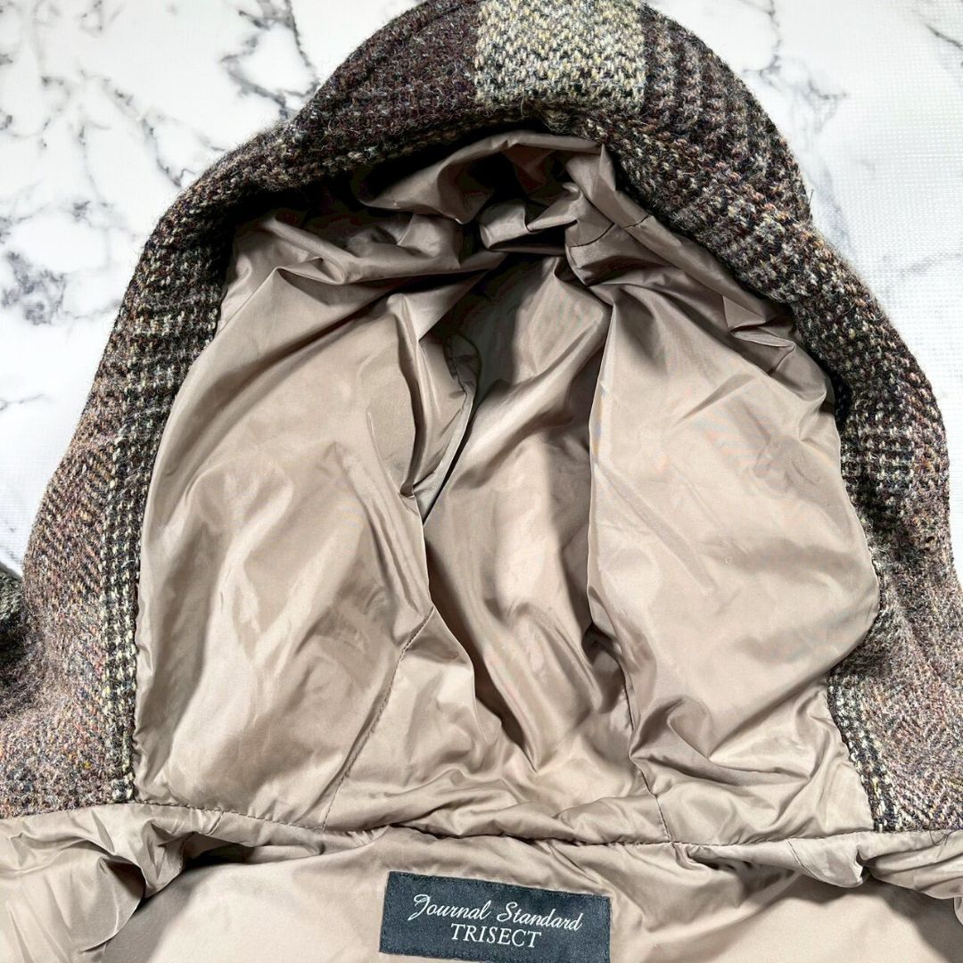 極美品/100周年タグ○Harris Tweed ハリスツイード ダウン ベスト
