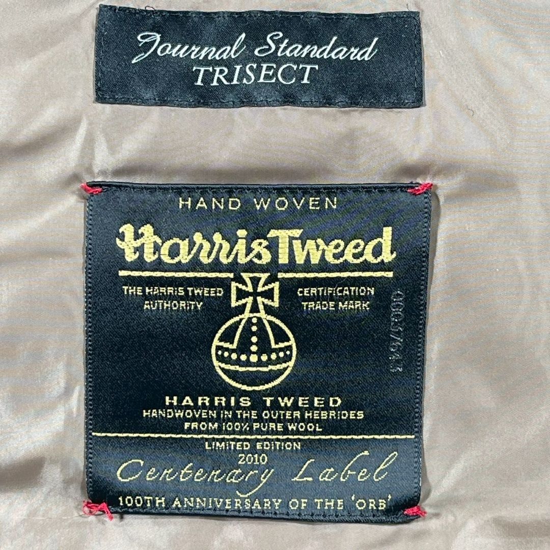 極美品/100周年タグ○Harris Tweed ハリスツイード ダウン ベスト