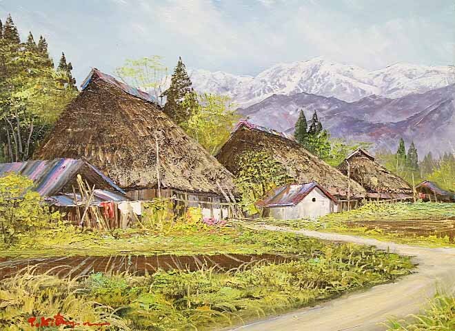 北川照生 長野県 白馬村 F- 10 油絵 【公式通販】