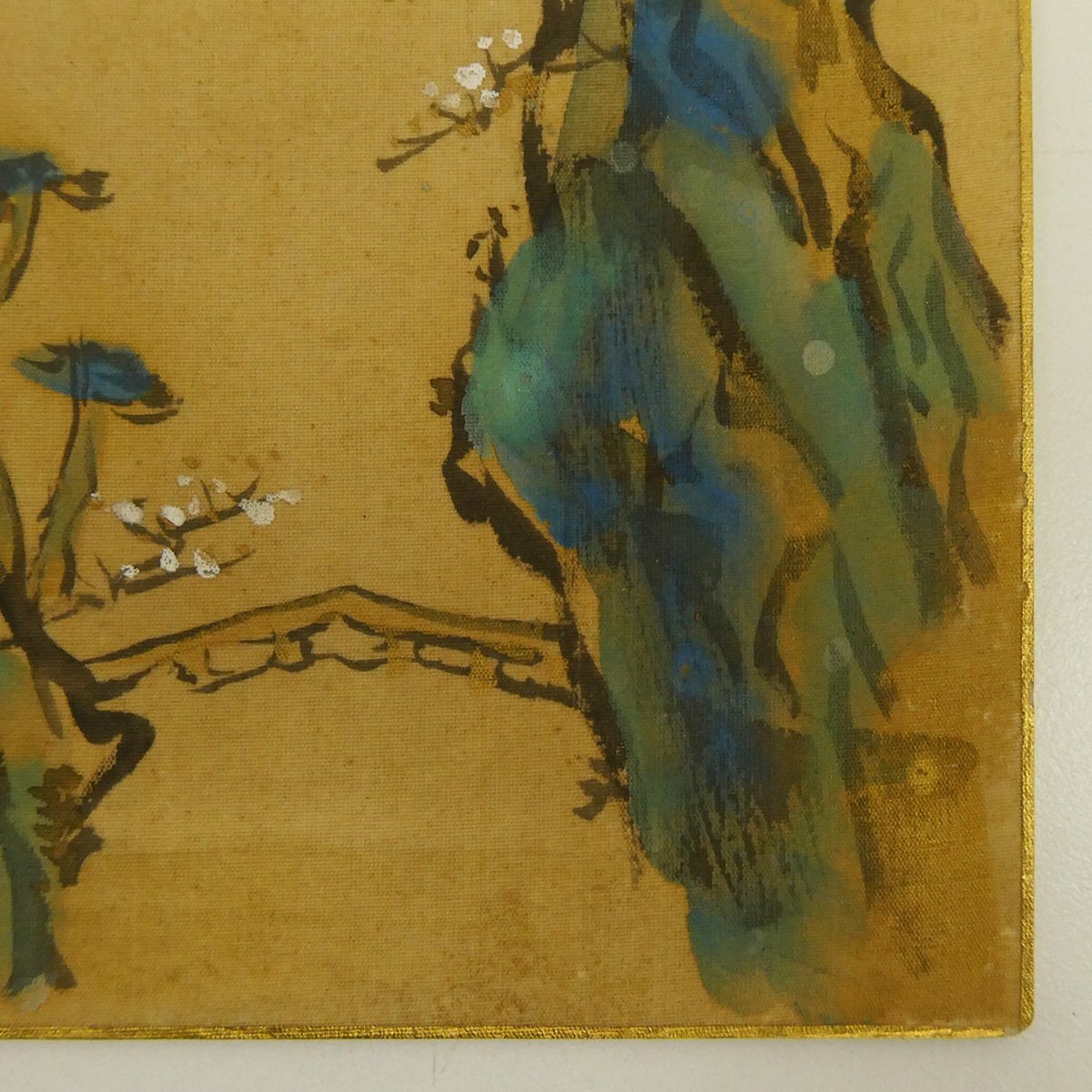 真作】喜聞「富田渓山人(富田渓仙) 蓬莱山図(横山大観箱書) 色紙」 1枚