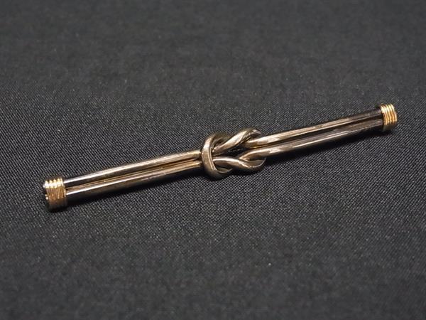 TIFFANY＆Co ティファニー SV925 リボン ピンブローチ ピンバッジ 1円 TIFFANY＆Co ティファニー ノット SV925×18K 750 18金 ピンバッジ
