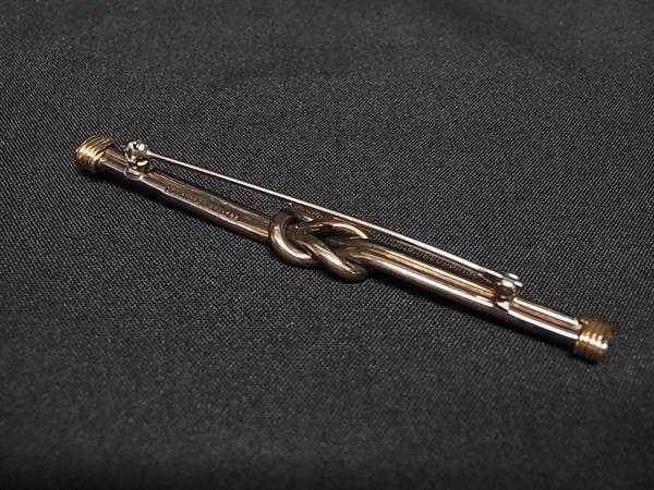 1円 TIFFANY＆Co ティファニー ノット SV925×18K 750 18金 ピンバッジ