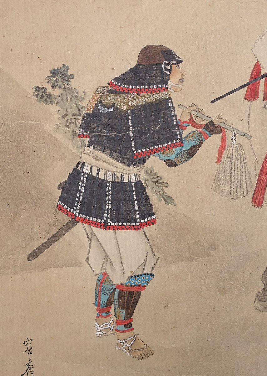 蔵壷◇『菊池容斎 武将図』 【模写】 1幅 古筆 古文書 古書 日本画