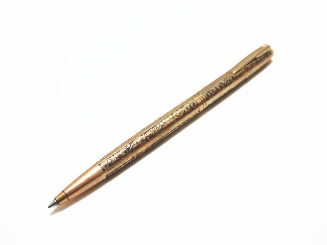 PE1217□SHEAFFER クリップノック式 ボールペン シルバー 葡萄柄