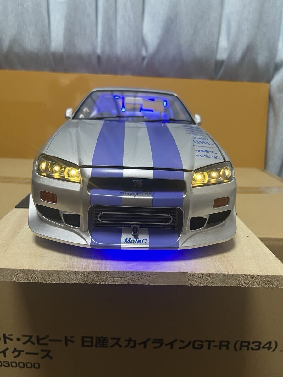 デアゴスティーニ 1/8 ワイルド・スピードX2 日産スカイラインGT-R R34