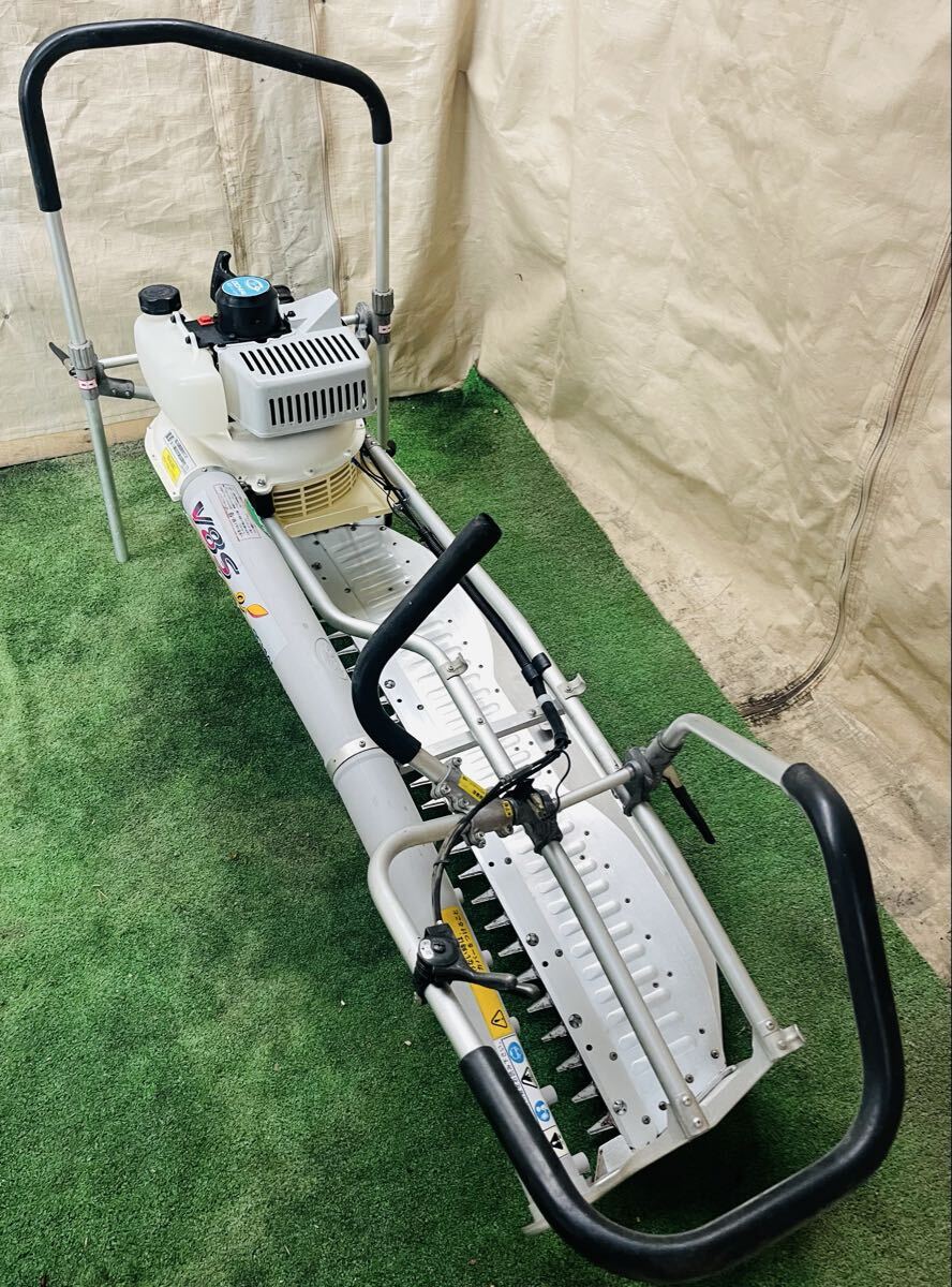 美品 落合 大型バリカン茶摘機 V8S HD-1070 刈幅 1000mm 茶 刈取 煎枝