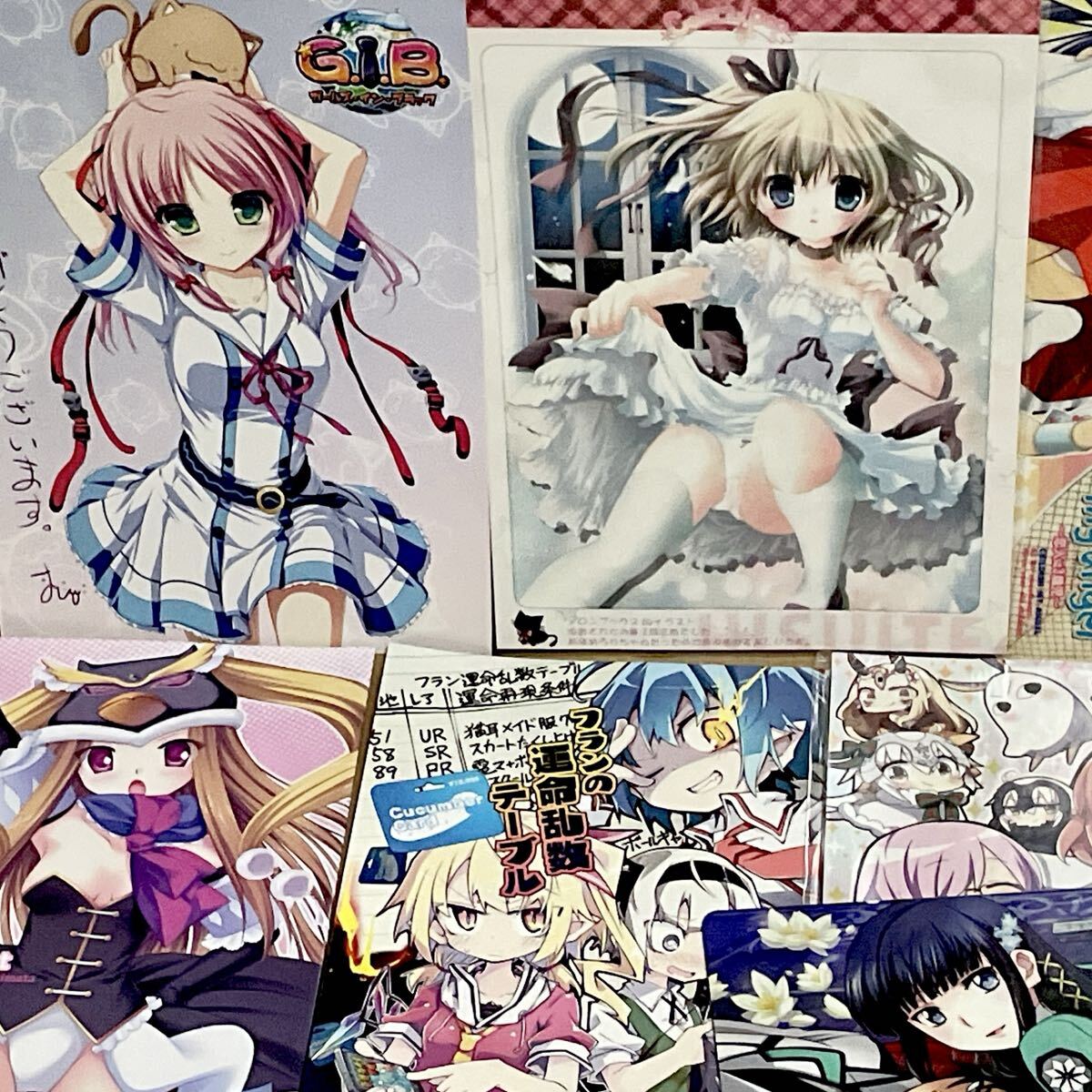 男性向けグッズ⑦ コミケ ゲーム 漫画 アニメ 購入特典 色紙 クリア
