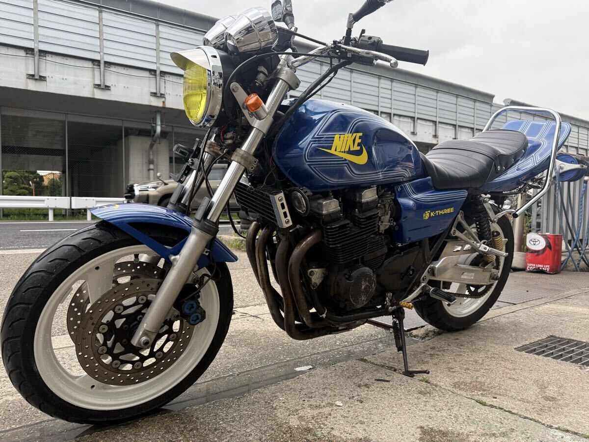 XJR400 実働エンジン RH02J YAMAHA XJR400R RH02J エンジン実働 フルカスタム車 車検付！ 始動動画