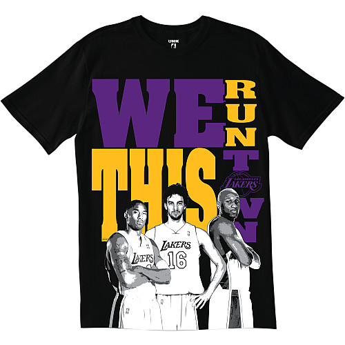 NBA　レイカーズ応援Tシャツ！黒　サイズ：M_1