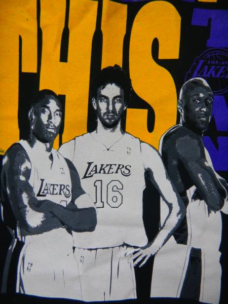 NBA　レイカーズ応援Tシャツ！黒　サイズ：M_2