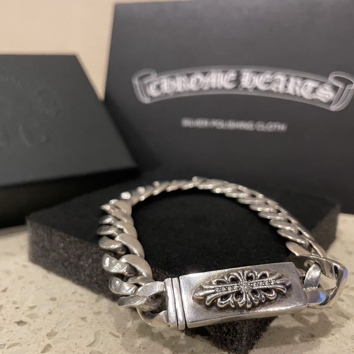 CHROME HEARTS ミニIDブレスレット クラシックフローラル クロス