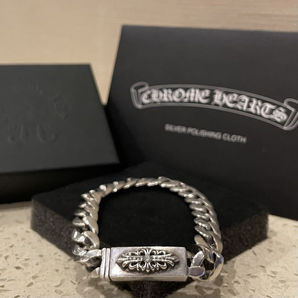 CHROME HEARTS ミニIDブレスレット クラシックフローラル クロス