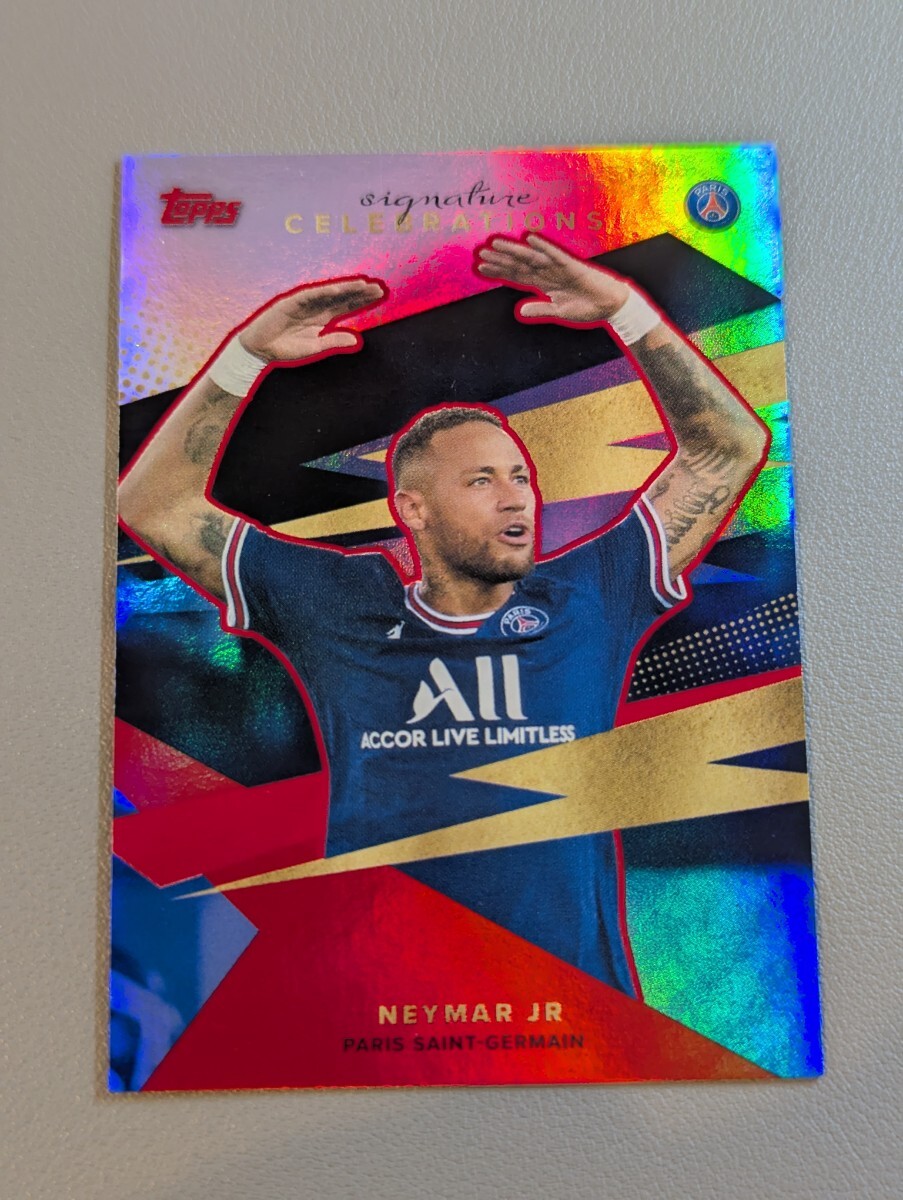 限定値下げ パリ・サンジェルマン NEYMAR JR ネイマール Topps PSG 2021-22 ネイマール 5枚限定シリアル 3/5 インサート キラ