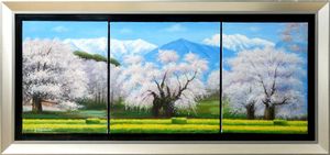 中村勝之「光さす谷」 絵画 油絵 油彩画 風景画 Ｆ４ 中村勝之「光さす谷」 絵画 油絵 油彩画 風景画 F4 中村勝之「光さす