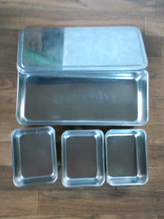 中古品 ステンレス製角面器 バット その他(食器)｜売買された