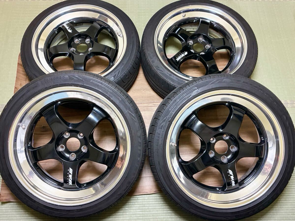 廃盤WORKマイスターPCD100、19インチ タイヤ、ホイール 廃盤WORKマイ
