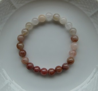 ハンドメイド☆ルチル・ファントム・モスクオーツブレス☆ピンク_2