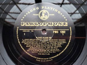 9位 美品 BLACK/GOLD 最初期1/P 1/L★PLEASE PLEASE ME★UK ORIG MONO BEATLES 英国