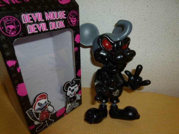 デビルマウスフィギュア怖い顔デビルミッキーマウス黒DEVILMOUSE