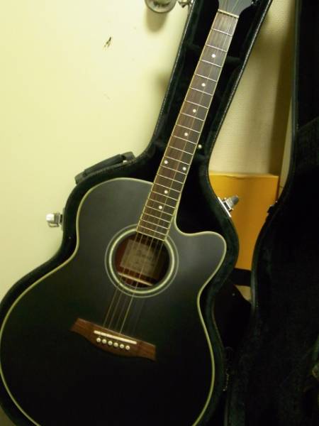 Ibanez AEL12E-RTK エレアコ ブラック ハードケース付き Ibanez AEL12E