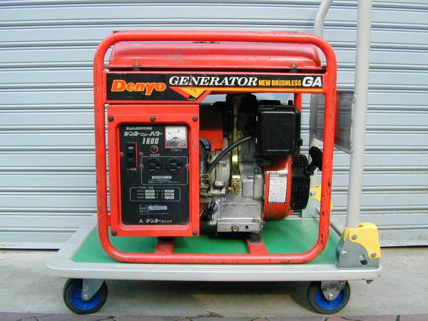 ☆デンヨー Denyo GA-1600 エンジン発電機 100V/16A 要メンテ！(発電機 