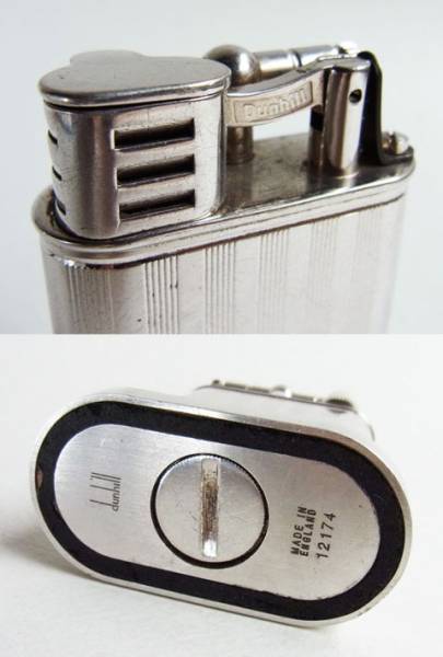 ☆dunhill・ダンヒル・古風な卓上置き型ライター・銀色☆(ダンヒル