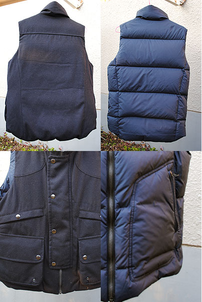 □ユニクロ +J プレミアムダウンリバーシブルベストM NAVY(ジャンパー 