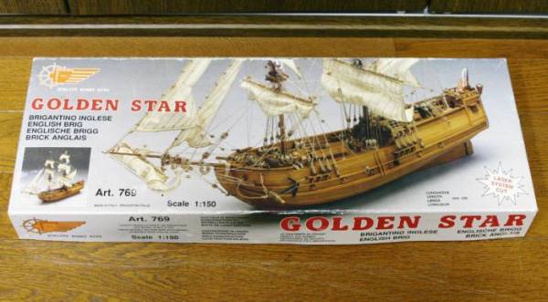1円～！ マンチュア MANTUA ゴールデンスター 木製 帆船模型_1