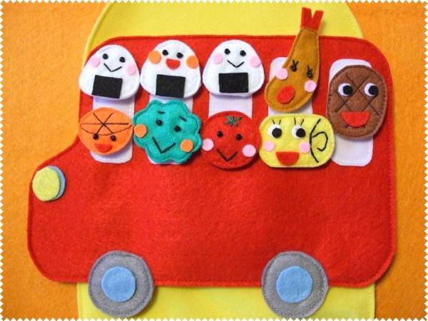 夢工房 おべんとうバス 手袋シアター フェルト 保育 食育 ままごとセット 売買されたオークション情報 Yahooの商品情報をアーカイブ公開 オークファン Aucfan Com