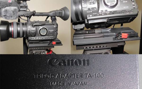 Canon三脚アダプター TA-100 XF105/XF305/XL H1S/XHA1/XHG1(プロ用