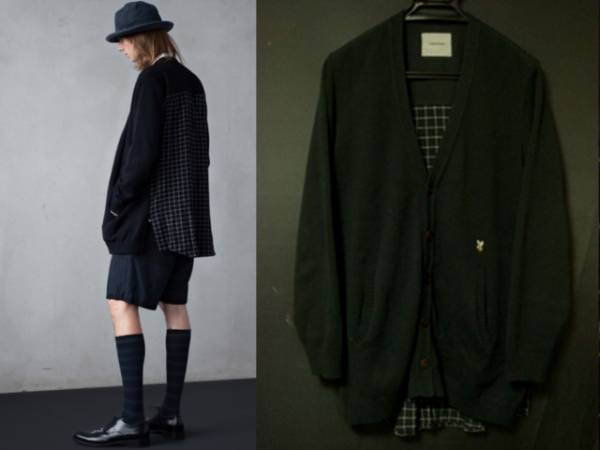 12SS UNDERCOVERスパイダーチェックカーディガン アンダーカバー  