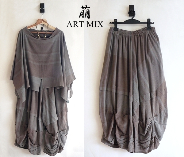 □萠 【ART MIX】 もゆる * デザインパンツ (センソユニコ)(サルエル  