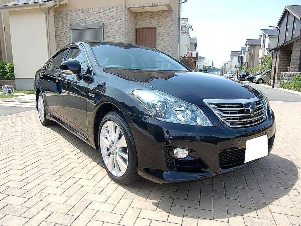 ☆H２１ｙクラウンＨＶ☆人気の２０２ブラック☆本革／HDDナビ☆_1