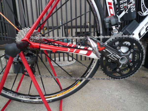 美品cannondale CAAD10-3 キャノンデール電動アルテグラ白/赤(500mm 