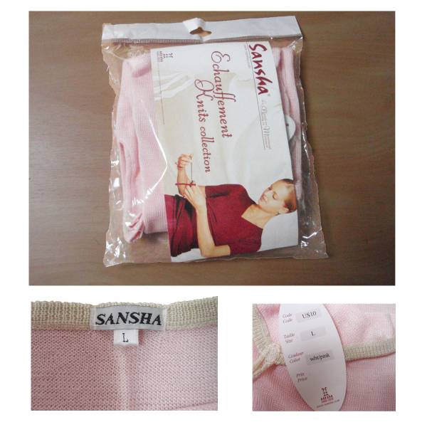 送料無料 sansha ニット パンツ キャミユニショーツ Ｌ　ピンク_3