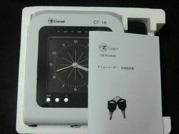 新品 C16 インク不要 タイムレコーダー ＆ タイムカード f_2