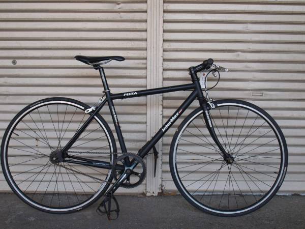 InterMax PISTAブラック ロードバイク26インチ 受け渡し石橋阪大前 INTERMAX（インターマックス） PISTA( ピスタ) 465mm(トラックレーサー