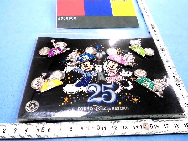 ディズニーリゾート25周年アニバ:ピンズ6種セットミッキーミニー