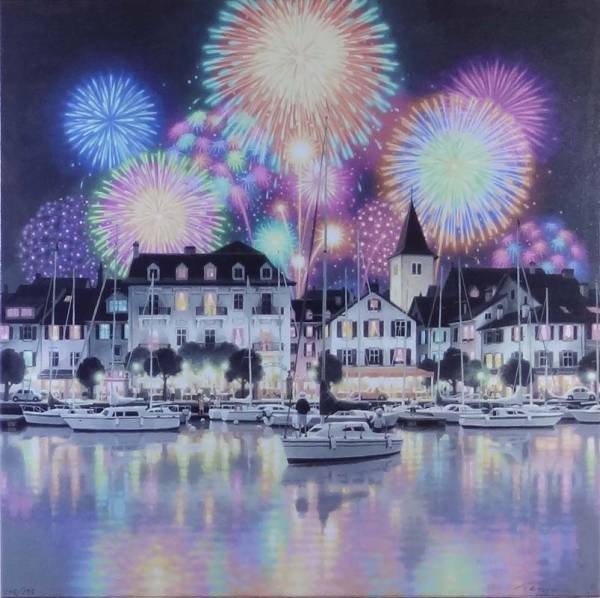 笹倉鉄平 【フラワーバスケット】リトグラフ 笹倉鉄平 版画 フラワー