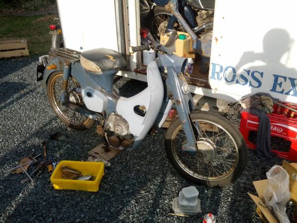 ホンダ スーパーカブ c100 マルエムブルー エンジン マフラー 欠品 