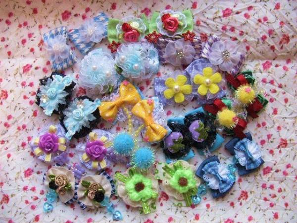 ☆わんちゃん　男の子用リボン１３組26個【D】☆_1