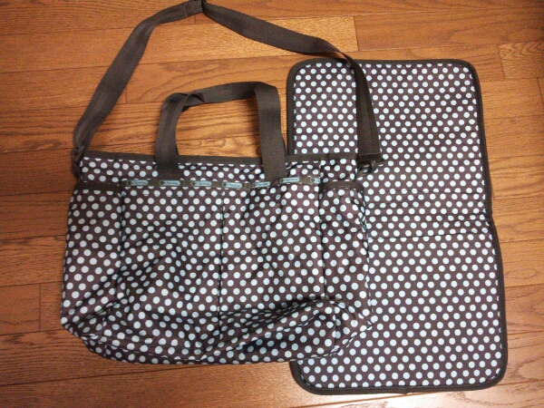 ★Lesportsac RYAN BABY BAG SKY DOT used美品★_1