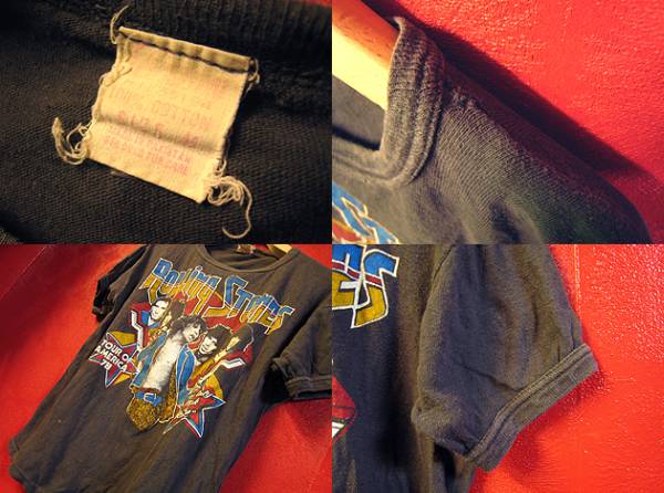 ヴィンテージ 70s ローリングストーンズ パキ綿 ツアー Tシャツ 